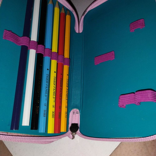 Double pencil case new with unused paints