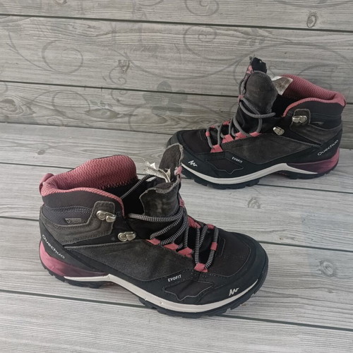 Quechua Evofit Cross Grip women's high leather sneakers like new, size 38