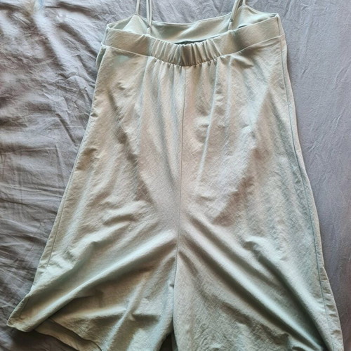 Zara one-piece bermuda jumpsuit like new, mint color, size M