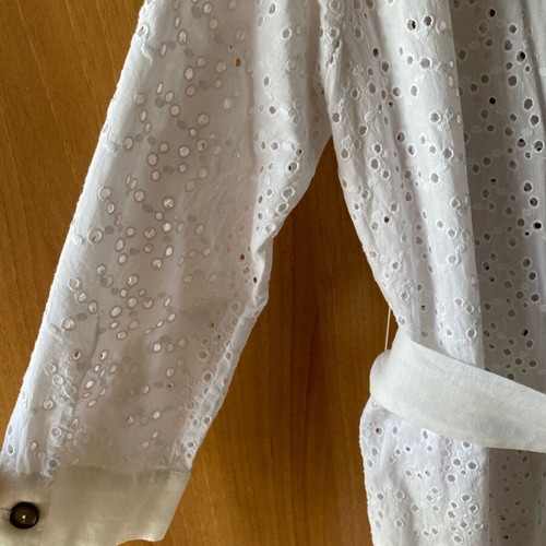 Zara tunic new with eyelet embroidery and linen fabric