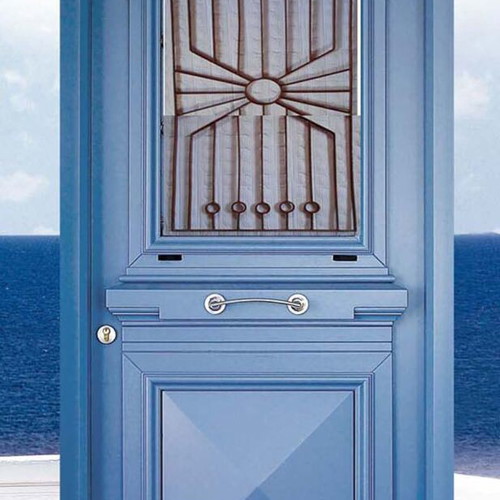 Handmade iron composition for wooden exterior door used 0.60x1.08 m