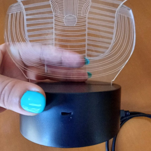 Pharaoh 3D Night Light Lamp like new with 8 colors and touch mode