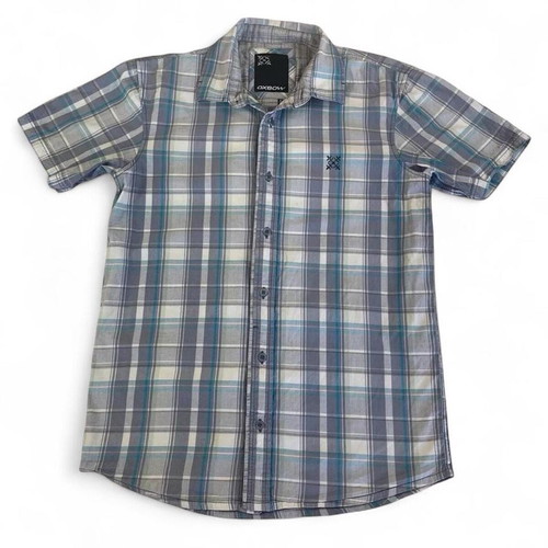 Oxbow Plaid Short Sleeve Shirt Blue Size S Like New