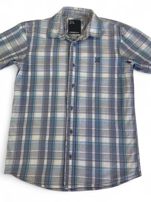 Oxbow Plaid Short Sleeve Shirt Blue Size S Like New