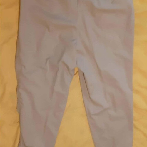 Classic men's fabric pants with pleats beige khaki size 44/46 like new