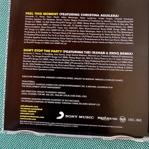 Feel This Moment CD single by Pitbull & Christina Aguilera like new, pop