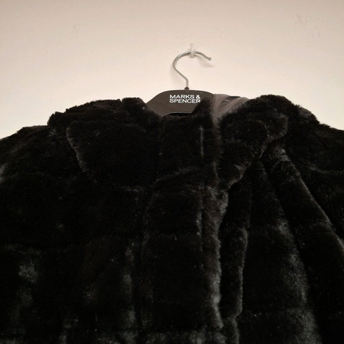 Parabita reversible fur jacket like new, black, sizes M and L