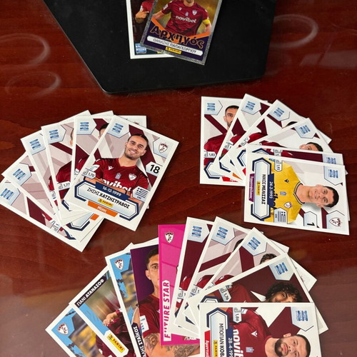 Panini AEL Sticker Pack like new, 19 regular and 2 special cards