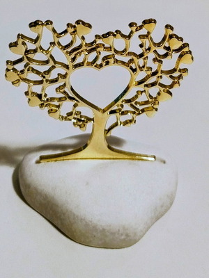 Decorative Table Tree of Life with Heart on Natural Stone