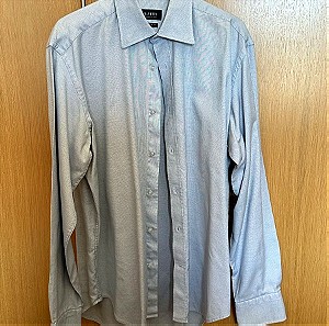 Manetti - Business Class αντρικο πουκαμισο σχεδον αφορετο μεγεθος M classic fit Γαλαζιο καρο.