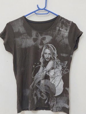 Gossip Girl women's t-shirt like new, size S, gray and brown