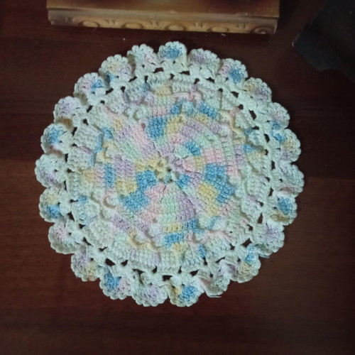Vintage handmade knitted doily like new