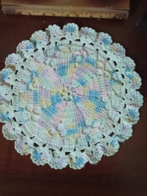 Vintage handmade knitted doily like new