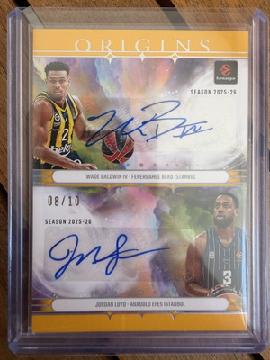 Panini Euroleague Origins Wade Baldwin IV - Jordan Loyd Dual Auto /10 Fenerbahce-Efes
