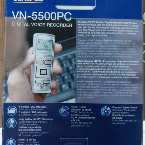 Olympus VN-5500PC digital voice recorder new