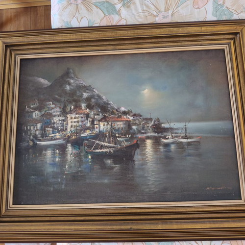 Oil painting N. Papadopoulos like new, 130x100 cm framed