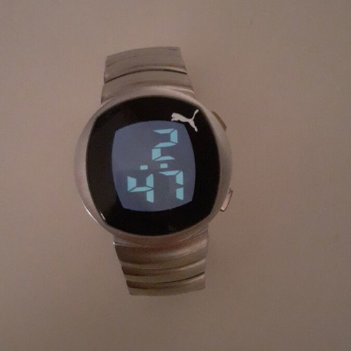 Puma Futuristic Pollux Steel digital watch, vintage Y2K style