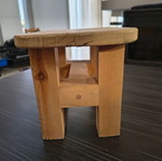 Wooden Stool used, handmade solid pine wood