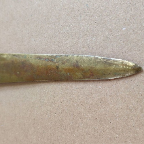Vintage French brass letter opener used