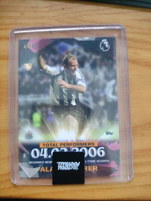 Topps Total Football Alan Shearer Newcastle all time scorer κάρτα σαν καινούργιο