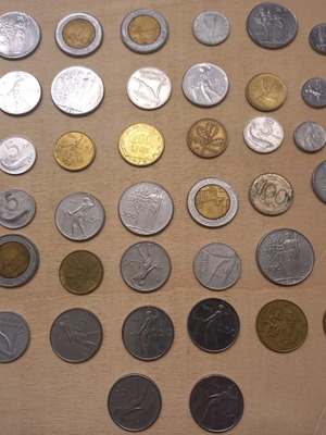 Italian coins used, lot