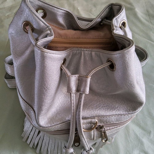 Women's silver backpack like new