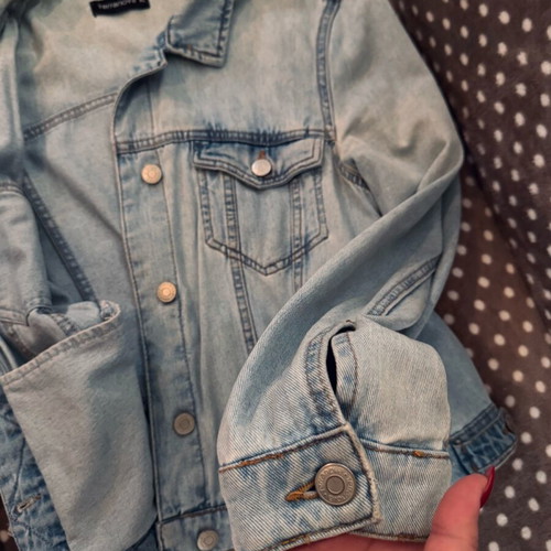 Denim jacket women's XL like new, blue turquoise