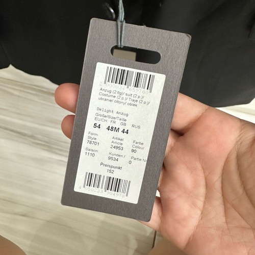 Lagerfeld black shiny suit new, size XL