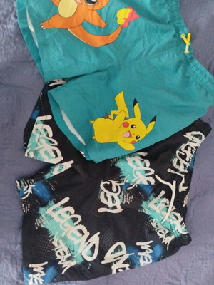 Boys' swim shorts used, sizes 10-11 and 11-12, Zara and LC Waikiki