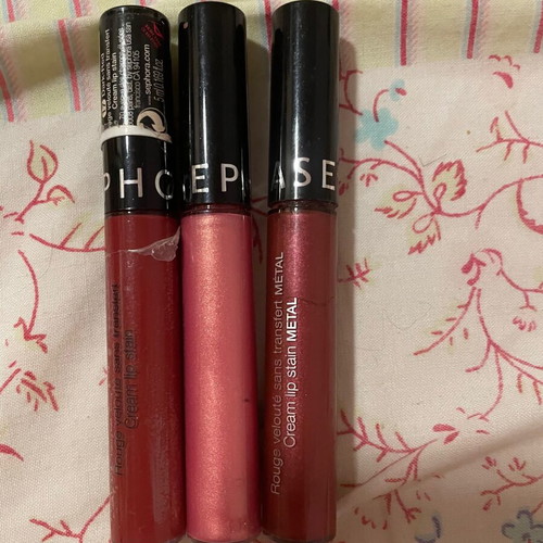 Sephora lipsticks used, pack of 3