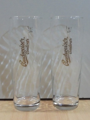 Budweiser μπίρα σετ δύο διαφημιστικών ποτηριών 400ml μεταχειρισμένο