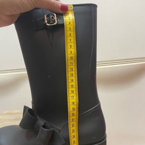 Women's black galoshes boots size 39 like new with signs of use