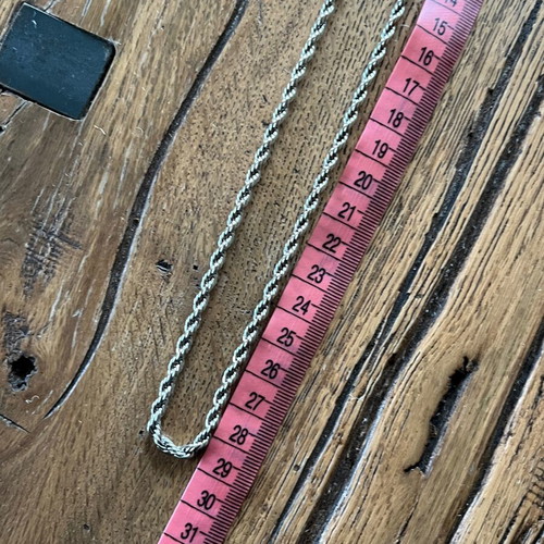 Unisex Rope Chain Necklace Stainless Steel New, Silver