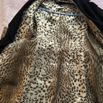 Just Cavalli coat like new with tiger print lining and belt, size 42