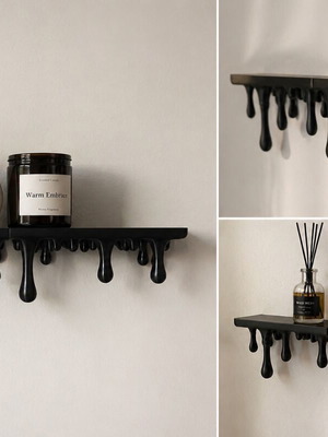 3D Printed Drip Wall Shelf new, minimal handmade PLA