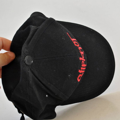 Vintage Slipknot Black Baseball Cap with Red Embroidered Logo Y2K Style