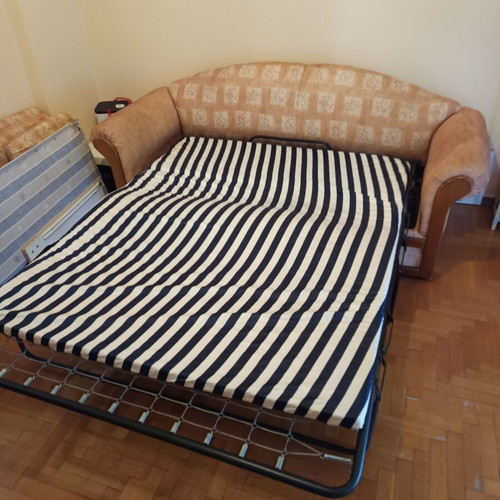 Three-seater sofa bed used