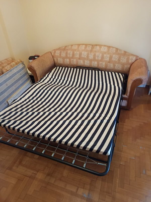 Three-seater sofa bed used
