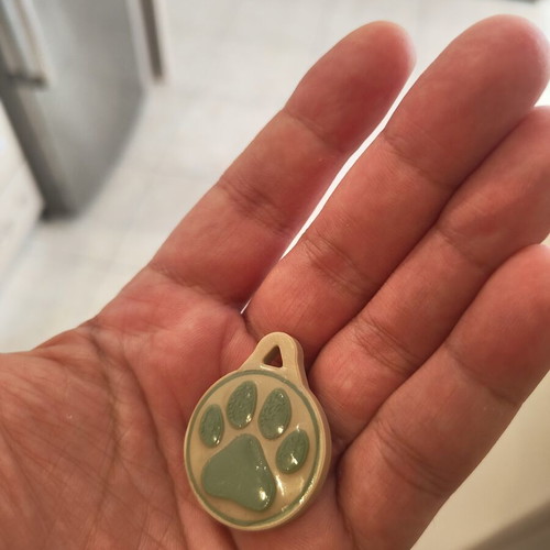 Smart Pet Tag NFC with paw design