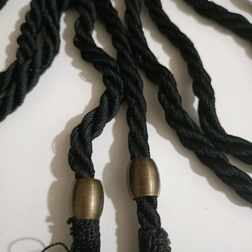 Curtain tieback handmade, 1.20 m length, black