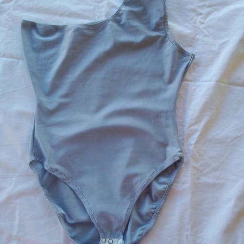 Grey one-shoulder vintage TSEKLENIS bodysuit like new