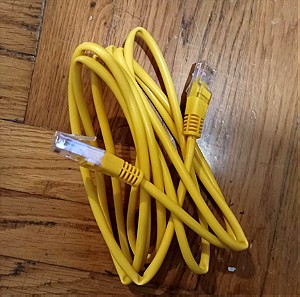 Καλώδιο 1,8 μετρα Ethernet UTP LAN Network Patch Cable Internet Router Cat5 RJ45 Κιτρινο