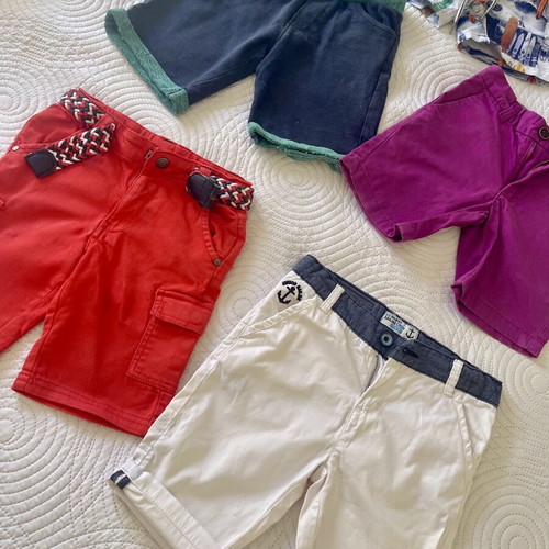 Next shorts pack size 4-5 years like new, red and pink