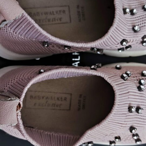 Babywalker knitted sneakers size 21, dusty pink, like new