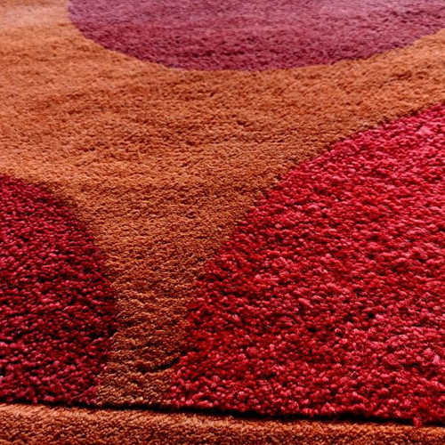 Royal Carpet wool rug used with modern geometric circle design