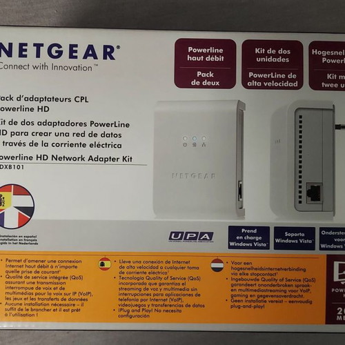 Netgear HDX101 Powerline HD Ethernet Adapter set of 2 used