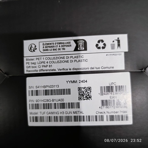 Asus TUF Gaming Headset H3 new, sealed
