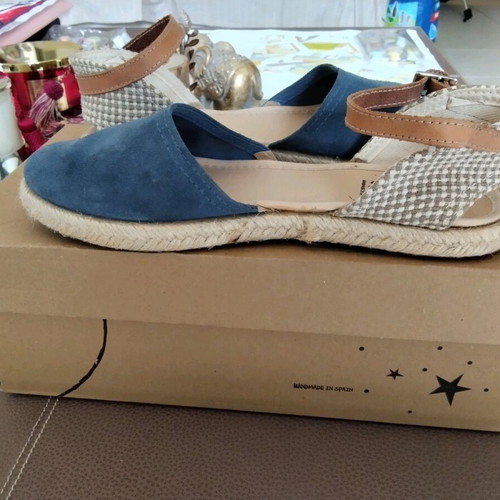 Handmade espadrilles size 36 blue like new
