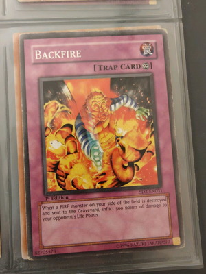 Yu-Gi-Oh card Backfire like new
