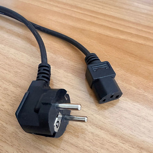 Power cable used, black, 1.5 meters